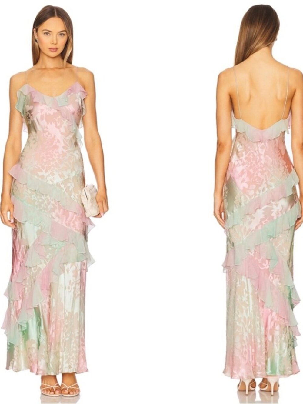 LoveShackFancy Rialto Ruffle Maxi Dress in Lilac Spring